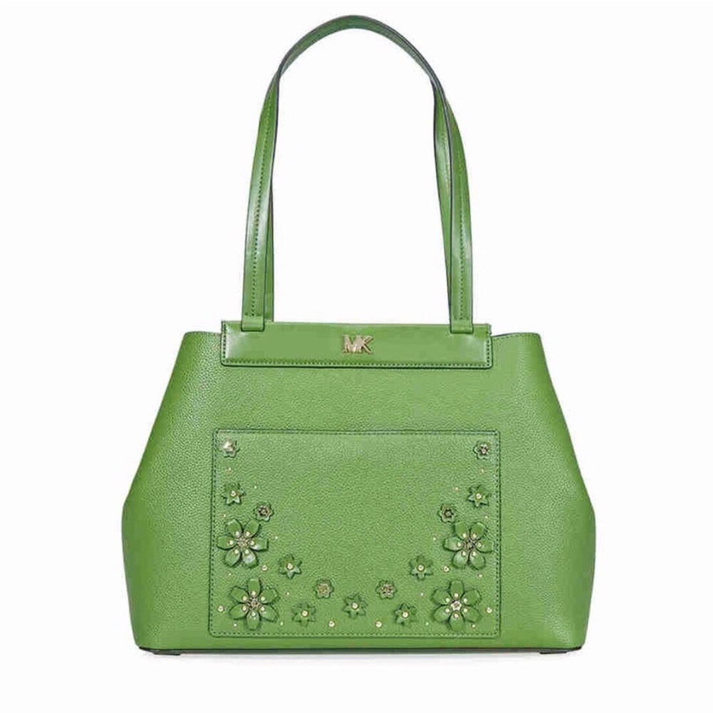 Michael Kors Green Floral Tote Bag